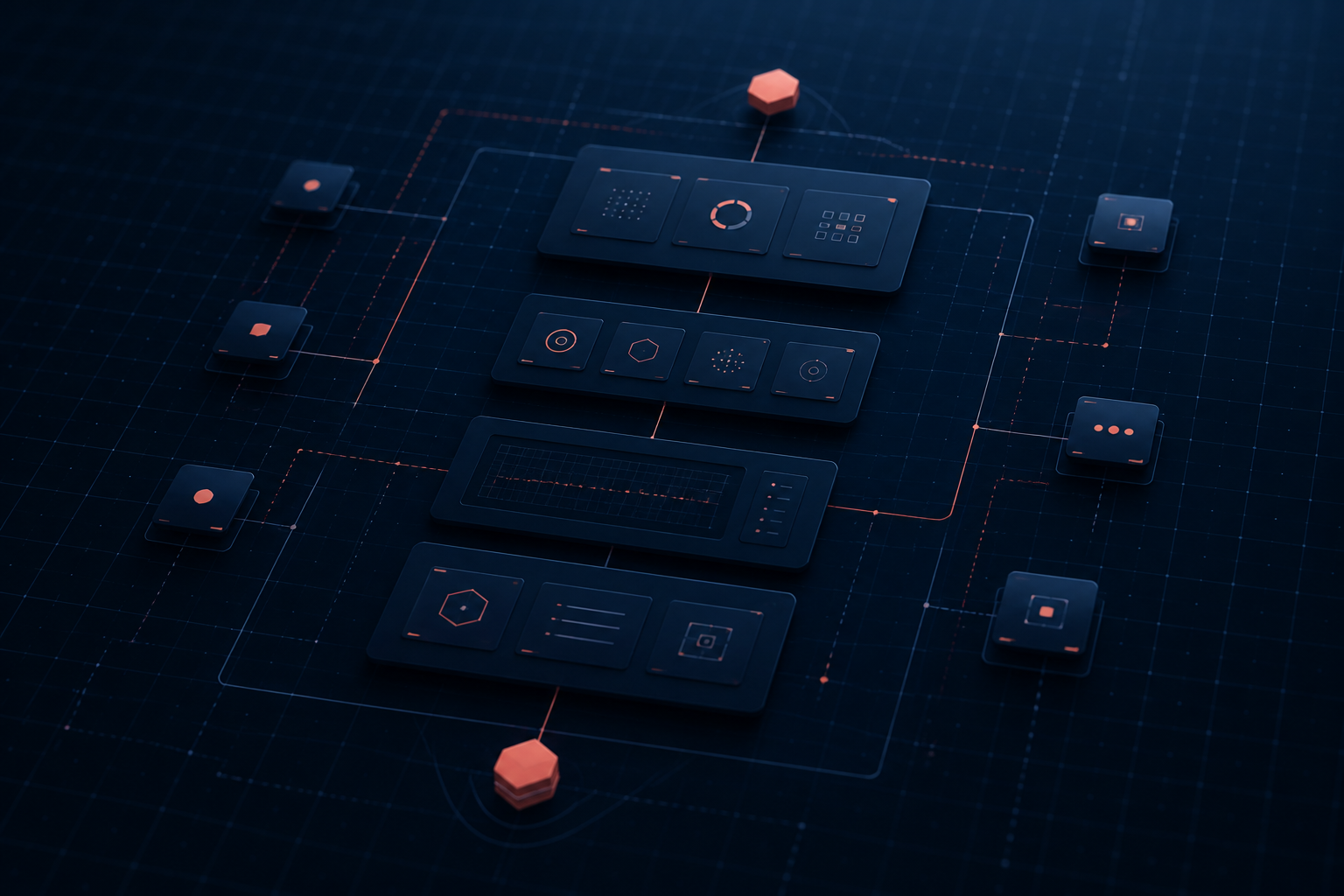 Abstract visual of production-grade systems craft